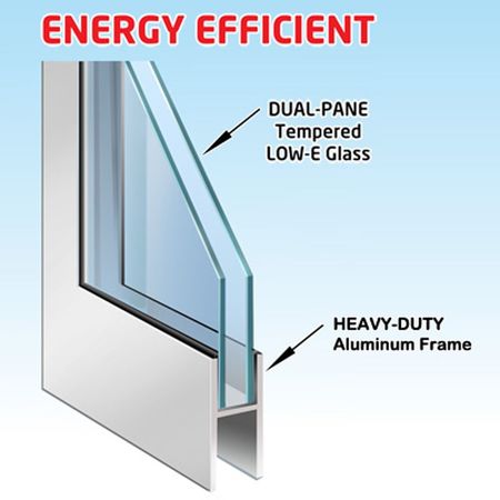 High Tech Pet Armor Flex Low-E Patio Door Regular Height - Medium AF1-SRE-M